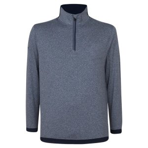 Mens Crail Contrast Rib Midlayer - Navy