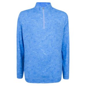 Men's Tropical Camo Print 1/4 Zip Midlayer