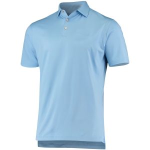 Men's Light Blue Solid Jersey Polo