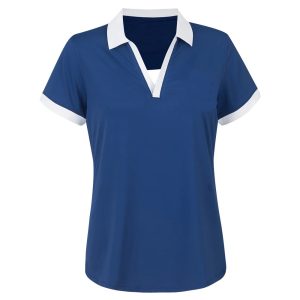 Women's Wade Drop V Court Polo Shirt - Navy