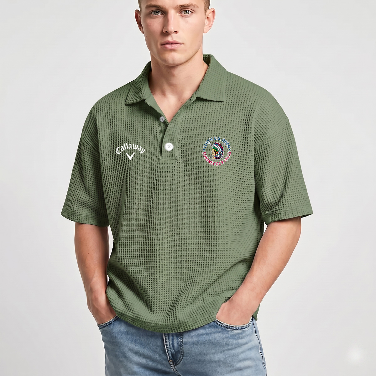 2026 U.S. Open Golf Championship Callaway USO261 Waffle-Knit Polo Limited - Image 3