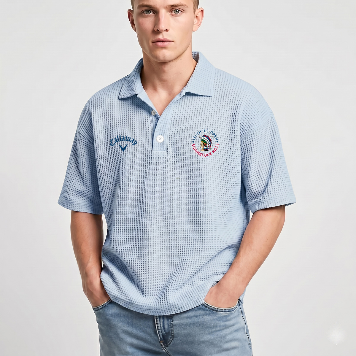 2026 U.S. Open Golf Championship Callaway USO261 Waffle-Knit Polo Limited - Image 4